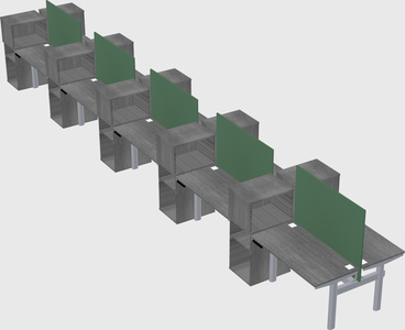 Shared electric desk + cabinet