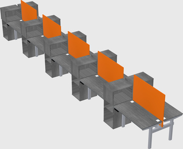 Shared electric desk + cabinet