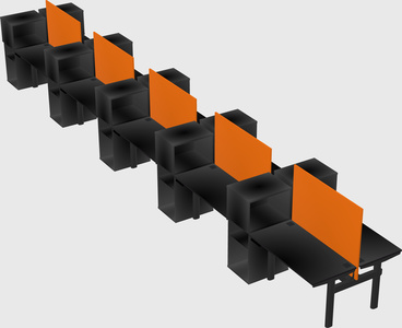 Shared electric desk + cabinet