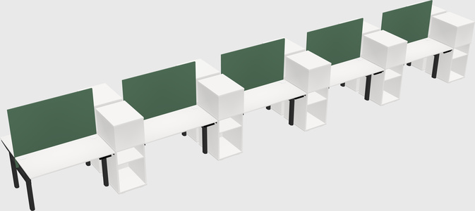 Shared electric desk + cabinet