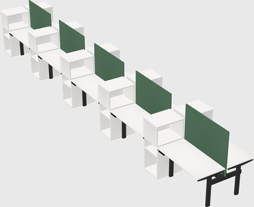 Shared electric desk + cabinet