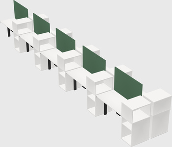 Shared electric desk + cabinet