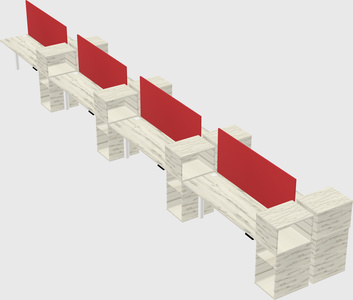 Shared electric desk + cabinet