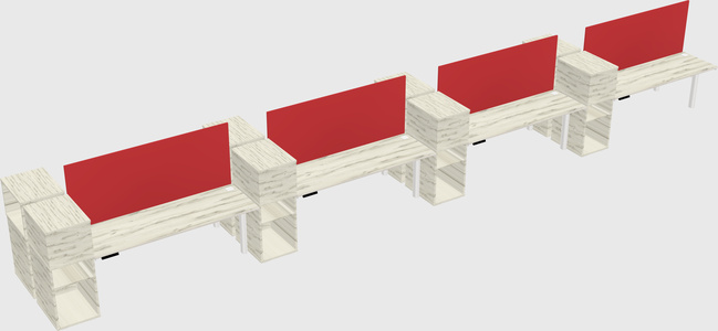Shared electric desk + cabinet
