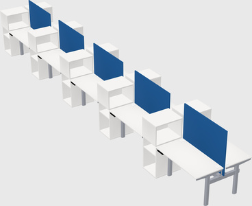 Shared electric desk + cabinet