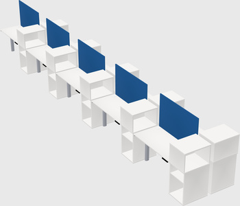 Shared electric desk + cabinet