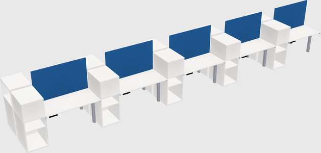 Shared electric desk + cabinet