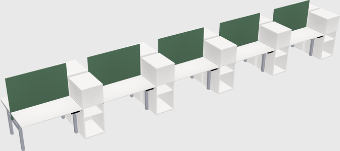 Shared electric desk + cabinet