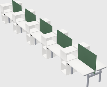 Shared electric desk + cabinet