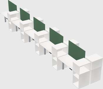 Shared electric desk + cabinet