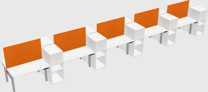 Shared electric desk + cabinet