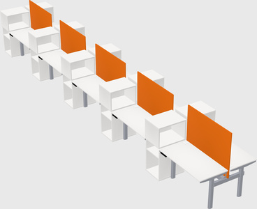 Shared electric desk + cabinet