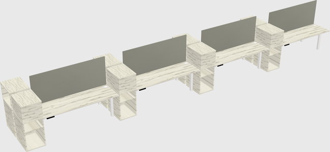 Shared electric desk + cabinet