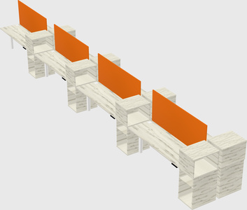 Shared electric desk + cabinet