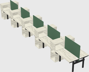 Shared electric desk + cabinet
