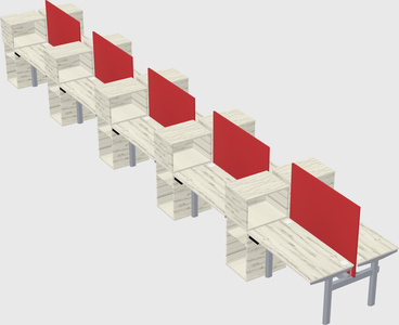 Shared electric desk + cabinet