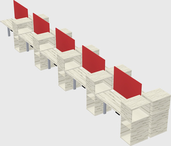 Shared electric desk + cabinet