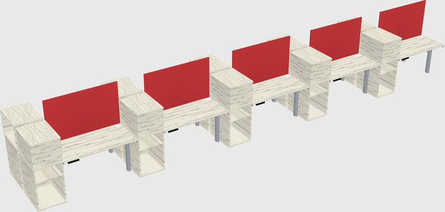 Shared electric desk + cabinet