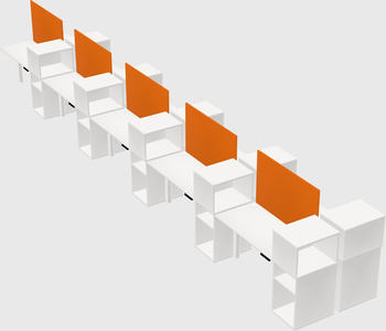Shared electric desk + cabinet