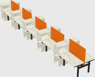 Shared electric desk + cabinet