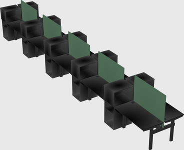 Shared electric desk + cabinet