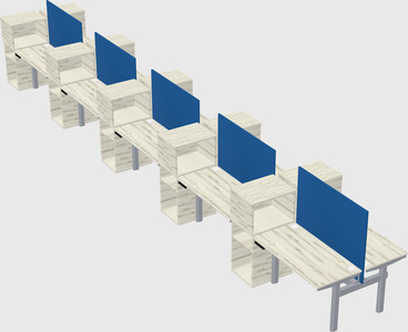 Shared electric desk + cabinet