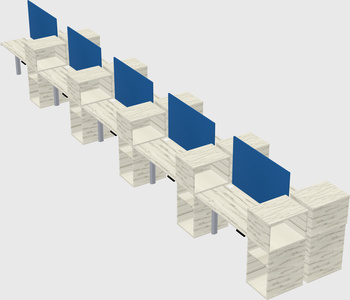Shared electric desk + cabinet