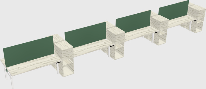 Shared electric desk + cabinet