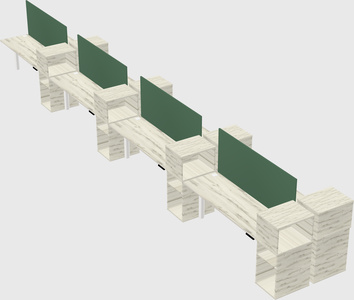 Shared electric desk + cabinet