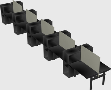 Shared electric desk + cabinet