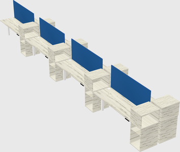 Shared electric desk + cabinet