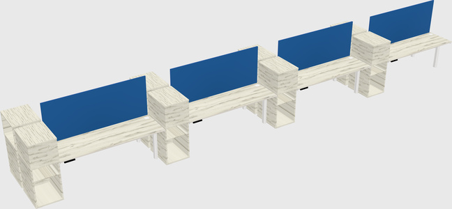 Shared electric desk + cabinet