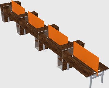 Shared electric desk + cabinet