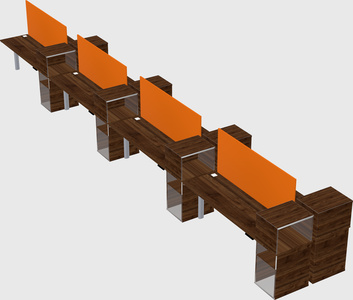 Shared electric desk + cabinet