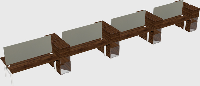 Shared electric desk + cabinet