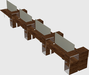 Shared electric desk + cabinet