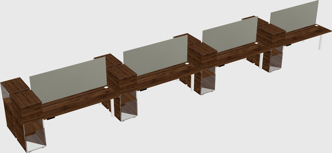 Shared electric desk + cabinet