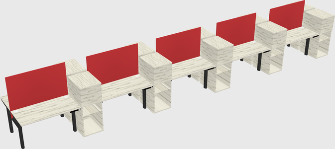 Shared electric desk + cabinet