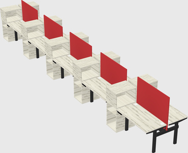 Shared electric desk + cabinet