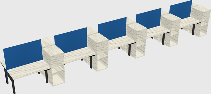 Shared electric desk + cabinet