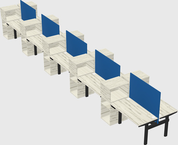 Shared electric desk + cabinet