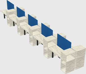 Shared electric desk + cabinet