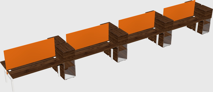 Shared electric desk + cabinet