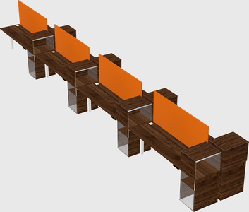 Shared electric desk + cabinet