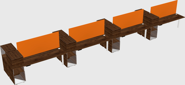 Shared electric desk + cabinet