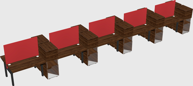 Shared electric desk + cabinet