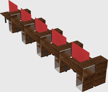 Shared electric desk + cabinet