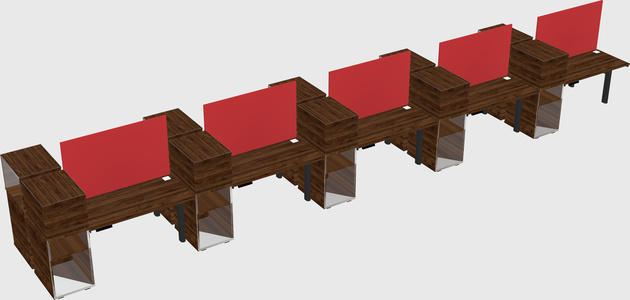 Shared electric desk + cabinet