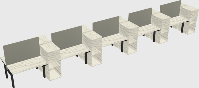 Shared electric desk + cabinet