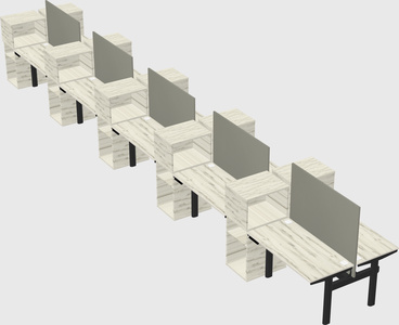 Shared electric desk + cabinet